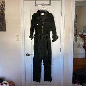NWT Óscar St Olive Corduroy Fitted Jumpsuit Size M
